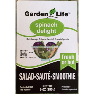 Spinach Delight Salad, Sauté or Smoothie