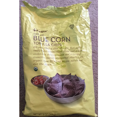 Organic Tortilla Chips, Blue Corn