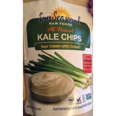 Kale Chips, Sour Cream with Onions