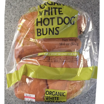 Hot Dog Buns, White, Organic
