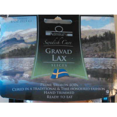 Swedish Cure Gravad Lax Slices