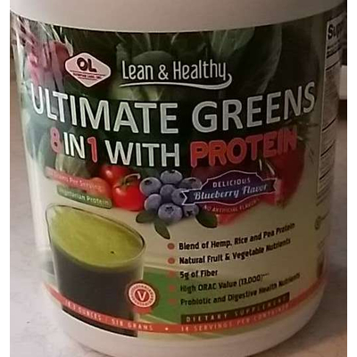Ultimate Greens 8 in 1 with Protein, Blueberry Flavor