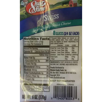 Select Quality Swiss Cheese