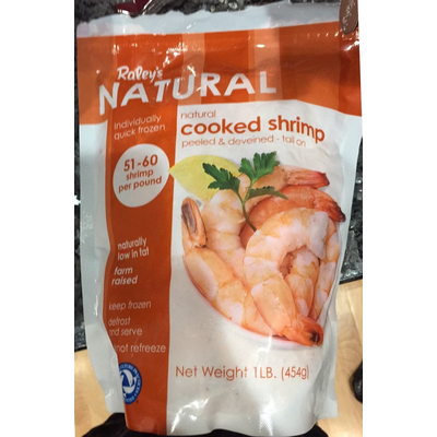 Cooked Shrimp, Peeled & Deveined Tail On