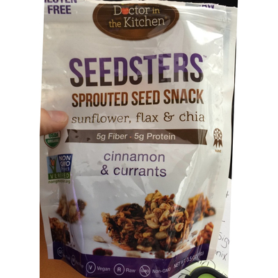 Seedsters Sprouted Seed Snack, Cinnamon & Currants