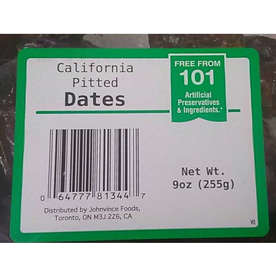 Dates, California Pitted