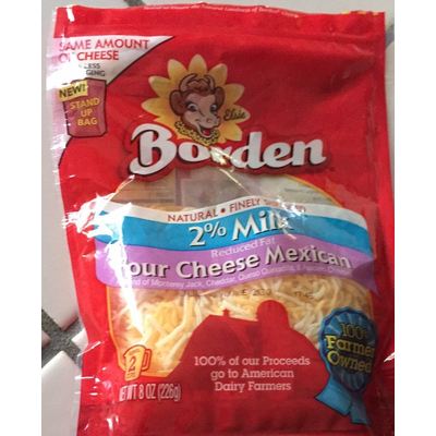 Natural Finely Shredded Cheese, Four Cheese Mexican
