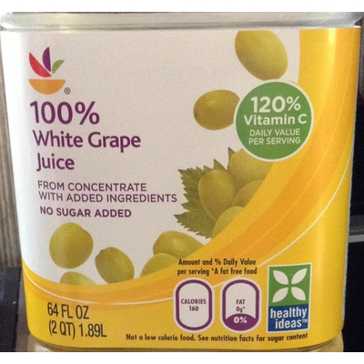 100% Juice, White Grape