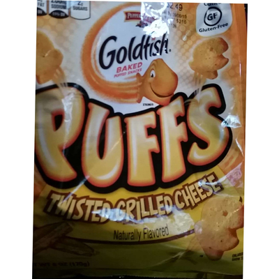 Puffs Goldfish Baked Puffed Snacks, Twisted Grilled Cheese