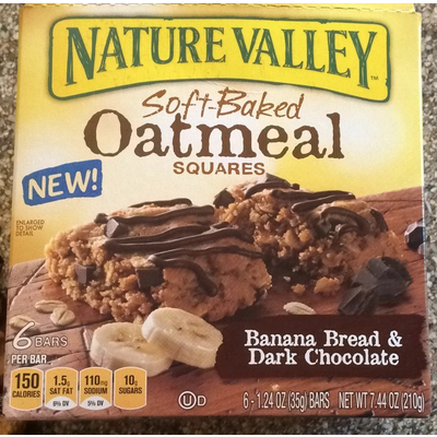Soft-Baked Oatmeal Squares, Banana Bread & Dark Chocolate