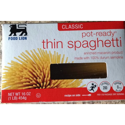 Thin Spaghetti, Pot-Ready