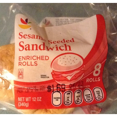 Enriched Rolls, Sesame Seeded Sandwich
