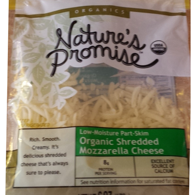 Mozzarella Cheese, Organic Shredded