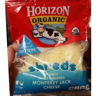 Shreds, Monterey Jack Cheese, Organic Finely Shredded