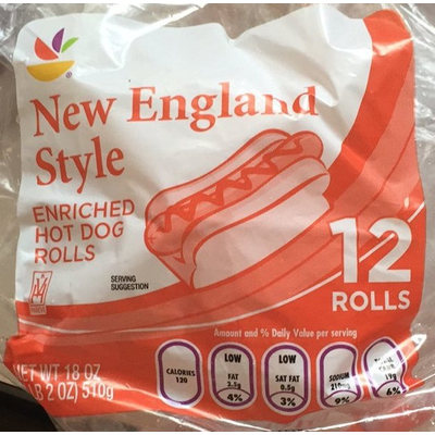 Hot Dog Rolls, New England Style