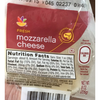 Mozzarella Cheese, Fresh