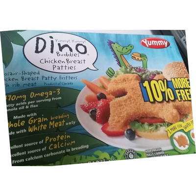 Dinosaur-Shaped Chicken Breast Patty Fritters with Rib Meat