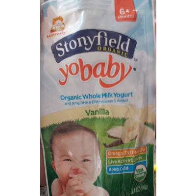 Yobaby Organic Whole Milk Yogurt, Vanilla