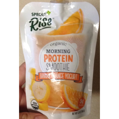 Organic Morning Protein Smoothie, Banana Orange Yogurt