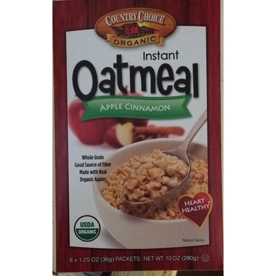 Instant Oatmeal, Apple Cinnamon