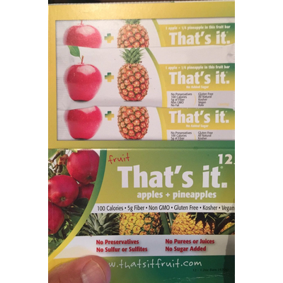 Fruit Bar, Apples + Pineapples