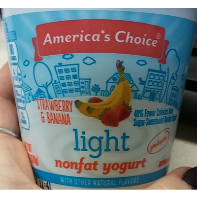 Light Nonfat Yogurt, Strawberry & Banana