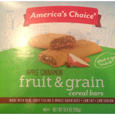 Fruit & Grain Cereal Bars, Apple Cinnamon