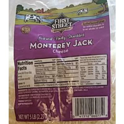 Natural Fancy Shredded Cheese, Monterey Jack