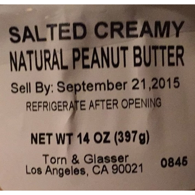 Salted Creamy Natural Peanut Butter