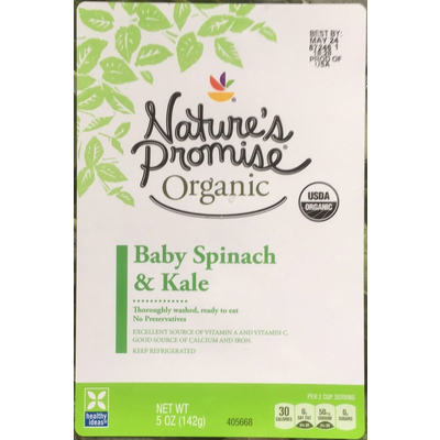 Nature's Promise Organic, Baby Spinach & Kale