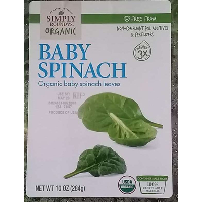 Organic Baby Spinach Leaves