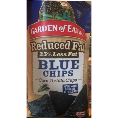 Corn Tortilla Chips, Blue Chips, Reduced Fat
