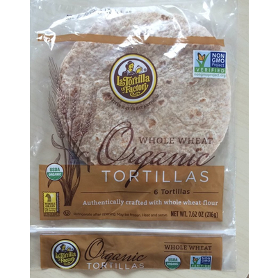 Whole Wheat Organic Tortillas