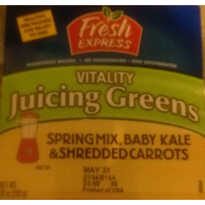 Vitality Juicing Greens, Spring Mix, Baby Kale & Shredded Carrost