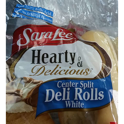 Hearty & Delicious, Deli Rolls, Center Split White