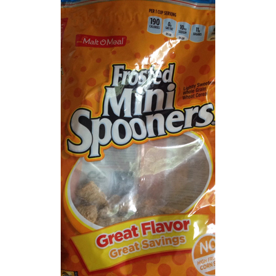 Frosted Mini Spooners, Lightly Sweetened Whole Grain Wheat Cereal