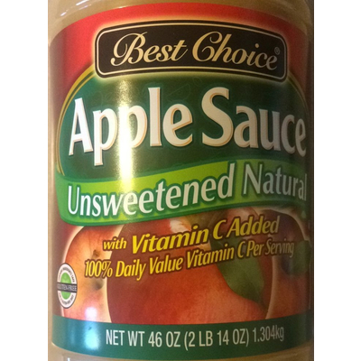 Apple Sauce, Unsweetened Natural