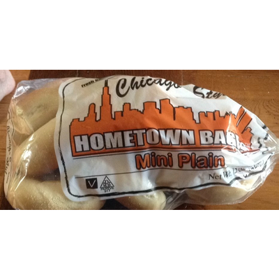 Mini Plain Bagels, Chicago Style
