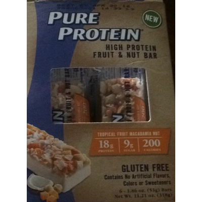 High Protein Fruit & But Bar, Tropical Fruit Macadamia Nut, Gluten Free