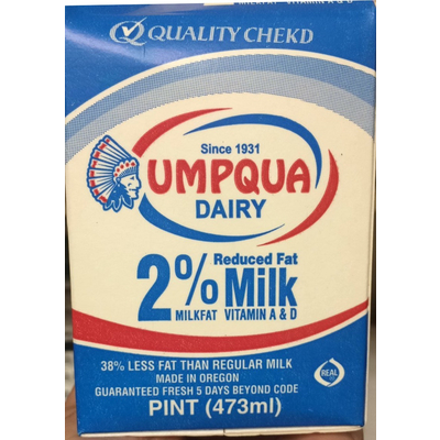 2% Reduced Fat Milk