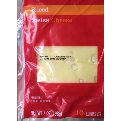 Sliced Swiss Cheese