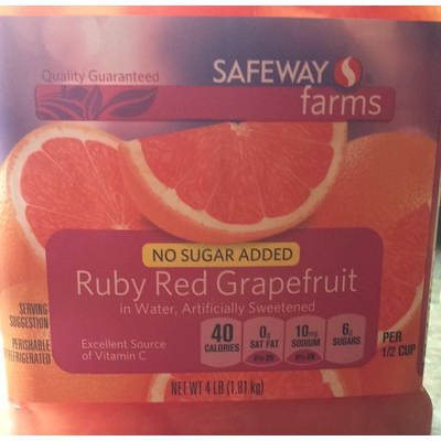 Ruby Red Grapefruit, No Sugar Added
