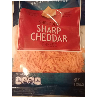 Natural Cheese, Sharp Cheddar, Shredded