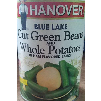 Cut Green Beans and Whole Potatoes in Ham Flavored Sauce