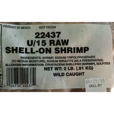 Raw Shell-On Shrimp