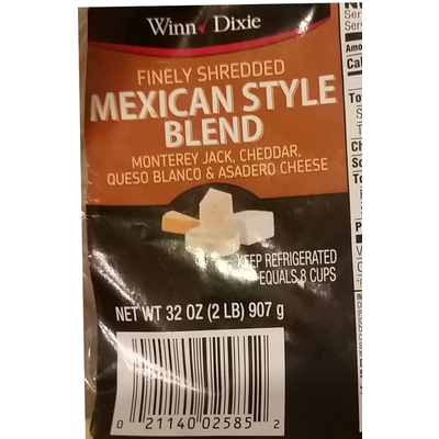 Cheese, Mexican Style Blend, Finely Shredded