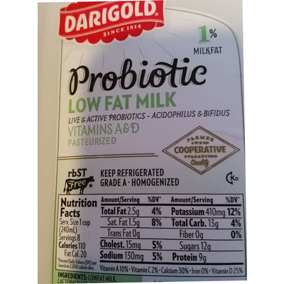 Probiotic Low Fat Milk