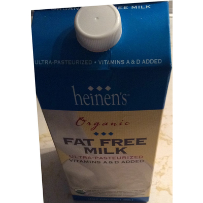 Organic, Fat Free Milk