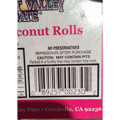 Date Coconut Rolls
