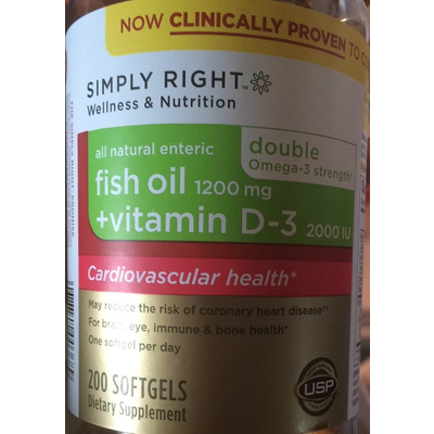 Fish Oil 1200mg + Vitamin D-3 2000 IU